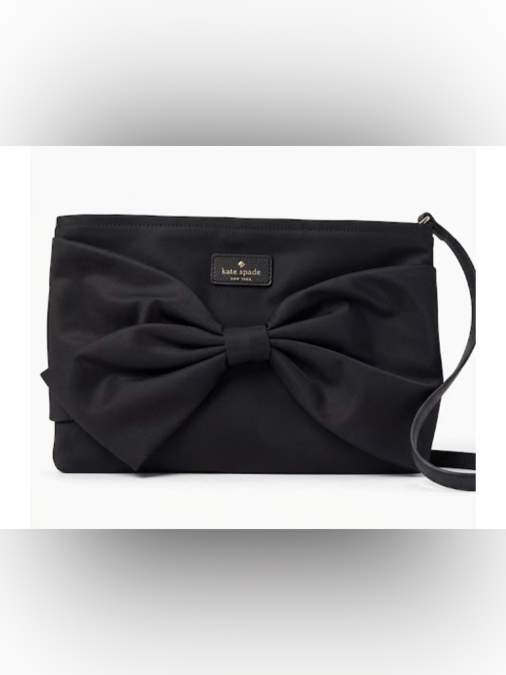 ♠️Kate Spade New York On Purpose Nylon Black Bow Wristlet, NWT